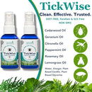 3 Moms Organics, TickWise 2oz Extra Strength Happy Campers 2-Pack - DEET- Free, Tick and Insect Repellent, Plant Based Essential Oils, All Natural Ingredients, Safe for Kids, Adults, Dogs & Horses by TinyTreasures Baby Boutique