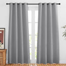 NICETOWN Blackout Silver Grey Doorway Curtains - Solid Thermal Insulated Grommet Room Darkening Privacy Window Drapes Sound Dampening for Bedroom/Living Room (W46 x L80, 2 Panels) by TinyTreasures Baby Boutique