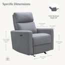 Nurture& The Glider – Premium Power Recliner Nursery Chair with Stationary Headrest | Designed for Comfort and Simplicity | Built-in USB Charger by TinyTreasures Baby Boutique