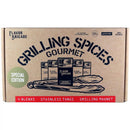 Flavor Brigade Gourmet Grilling Spices Gift Set for Guys, Dad, Men, BBQ Grill Accesories, Smoker, Seasonings, Rub, Steak, Burgers, Chicken, Fish & Stainless Tongs (4 Bags, 7 Piece Set) by GreenHaven Gardens