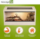 New Age Pet ECOFLEX 36" Mojave Reptile Lounge -Durable Wood Plastic Composite Habitat with Ventilation, Removable Glass Doors & Lock, Easy Assembly, for Tortoises, Snakes, Iguanas by CozyNest Decor