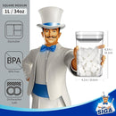 MR.SIGA 4 Pack Airtight Food Storage Container Set, BPA Free Kitchen Pantry Organization Canisters with One-handed Leak Proof Lids, 1L / 33.8oz, Medium, White by TinyTreasures Baby Boutique