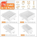 12 Pack Drawer Organizers for Clothing, 116 Large Compartments Fabric Dresser Closet Organizers and Storage Bins for Baby Clothing, Women Men Underwear Socks, Bra, Ties, College Dorm Room Essentials by CozyNest Decor