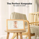 Baby Hand and Footprint Kit - Clay Handprint Keepsake Frame, Newborn Nursery Picture Frame, Personalized New Mom Gifts for Baby Shower & Registry (Bamboo) by TinyTreasures Baby Boutique