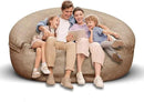 Bean Bag Chair for Adults 6FT,Soft Removable Cover for Teens/Girls Bedroom,Fluffy Giant Round Floor Beanbag Lounger Chairs (No Filler,Tan) by CozyNest Decor