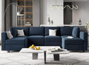 Belffin Modular Reversible Sectional Sofa U Shaped Couch with Storage Seat with Chaise Velvet Blue… by CozyNest Decor