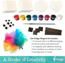 Pinwheel Crafts Magnetic Tile Art Kit Ages 6-12+ Years - Paint Your Own Magnetic Mini Tiles Includes 12 Tiles, Magnets, 8 Paints, Brush, Googly Eyes - DIY Magnet Making Kit for Kids by TinyTreasures Baby Boutique