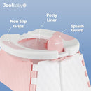 Jool Baby Portable Potty Training Chair with Travel Bag and 30 Liners, Foldable, Indoor/Outdoor Use, Camping (Pink) by TinyTreasures Baby Boutique