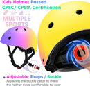 Color Gradient Adjustable Kids Bike Helmet Toddler Skateboard Helmets Boys Girls Child Ventilation Helmet for Multi-Sports Skating Cycling Scooter Balance by TinyTreasures Baby Boutique
