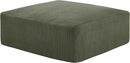 40" Square Stuffed Ottoman Pouf for Sofa Couch, Corduroy Poufs with Foam Chunk Filling, Furry & Fluffy Foot Stool Movable Ottoman. 40 * 40 Floor Poufs Foot Rest for Living Room, Green by CozyNest Decor