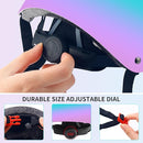 Adjustable Kids Bike Helmet with Knee & Elbow Pads Set, Color Gradient Design for Boys and Girls Aged 3-14+, for Skateboarding, Scooter, Roller & Inline Skating, Longboard by TinyTreasures Baby Boutique