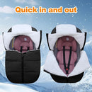 Fairy Baby Winter Car Seat Cover for Babies Carseat– Waterproof, Warm Car Seat Cover Baby – Universal Winter Cover for Back Seat, Infant Car Seat & Baby Carseat（Black） by TinyTreasures Baby Boutique