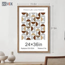 VCK 24x36 Poster Frame 3 Pack - Brown Walnut, Natural Textured Solid Wood Picture Frame, Wall Mounting Hanging by CozyNest Decor
