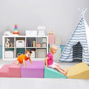 6-Piece Soft Suede Toddlers Climbing Toys, Baby Foam Climbing Blocks, Waterproof Foam Play Gym Climber Structures for Toddler Babies, Indoor Climb and Crawl Activity Play Set by TinyTreasures Baby Boutique