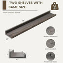 Floating Shelves for Wall, Picture Ledge Shelf 36 Inch Solid Wood Set of 2, Rustic Wall Shelves with Lip, Kids Bookshelf, Photo & Picture Live Edge Floating Shelves for Bedroom, Living Room, Kitchen by CozyNest Decor