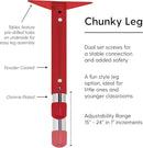 Factory Direct Partners FDP Rectangle Activity School and Classroom Kids Table (24 x 72 inch), Chunky Toddler Legs, Adjustable Table Height 15-24 inches - Maple Top and Red Edge