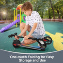 Caroma Electric Scooter for Kids Ages 6-12,150W/180WMotor,10 MPH Max Speed & 7 Miles,Colorful Lights,Adjustable Height & Speed,LED Display,Foldable Kids Electric Scooter 132 Lbs Max Load,Idea Gift by TinyTreasures Baby Boutique