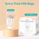 NCVI Breastmilk Storage Bags, 180 Count Milk Storage Bags for Breastfeeding, 7oz Breast Milk Storage Bags with Temp-Sensing, Doubled-Sealed, Hygienically, Self Standing, Easy Pour Spout, BPA Free by TinyTreasures Baby Boutique