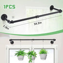 Plant Hanger Indoor, 34.2in Strong Load-Bearing Hanging Plant Holder, Window Plant Rod Black Metal Bar for Wall Ceiling Decor Shelves, 1 Pcs (Pot Chain & Plant Not Included) by GreenHaven Gardens