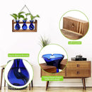 Plant Propagation Station Plant Terrarium Unique Birthday Gifts for Women Plant Lovers Home Office Decor Planter with Wooden Stand - 3 Bulb Glass Vase by GreenHaven Gardens