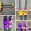 Pop Tubes LED Robot 4 Pcs Light Up Fidget Tubes Sensory Toys Robot Telescopic Suction Cup, Toddler Autism Stress Relief Stocking Stuffers Halloween Party Favors Travel Toys for Kids by TinyTreasures Baby Boutique
