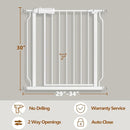 Fairy Baby 29-34 Inch Wide Baby Gate for Doorways Stairs Hallway, Walk Through Pressure Mounted Child Gates, Indoor Safety Child Gates for Kids or Pets by TinyTreasures Baby Boutique