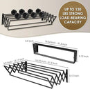 XL-31.5'' Wall Mounted Clothes Drying Rack, 130 lbs Large Capacity Rustproof Retractable Collapsible Drying Rack Easy Install with 7 Drying Rods, Space Saving Towel Clothes Rack for Laundry-Black by CozyNest Decor