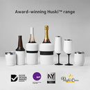 Huski Champagne Flute | NEW | Award-winning Design with Detachable Stem | Premium Stainless Steel Champagne Glass with Lid | Triple Insulated Tumbler | 8oz Capacity | Great Gift (Stone Grey) by CozyNest Decor