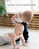 BLOOBLOOMAX Sock rattles for Babies 0-24 Months Baby Animal Foot Finder Educational Toys by TinyTreasures Baby Boutique