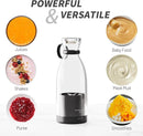 OTPEIR Portable Blender for Shakes and Smoothies with 11.83 Oz Travel Cup and Lid,Durable Stainless Steel Blades for Juice Blending Performance, Black by TinyTreasures Baby Boutique