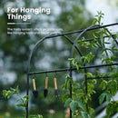 KING BIRD Raised Garden Bed with Arched Trellis Galvanized Planter Garden Box Outdoor for Gardening, Climbing Vegetables, Flowers 5.9x2.95x0.98 Ft 2PCS, Dark Grey by GreenHaven Gardens