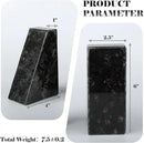 Marble Bookend for Heavy Books, Decorative Bookends for Shelves, Durable and Heavy-Duty Book End for Hardback Book & CDS, Unique Book Stopper & Holder, Meteorus, Set of 2 by CozyNest Decor