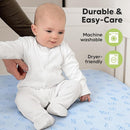 KeaBabies 2-Pack Organic Crib Sheets for Boys, Girls - 52x28 Fitted Crib Mattress Sheet Neutral, Breathable Jersey Cotton Cover for Baby Bed, Toddler Mattress, Soft & Cute Prints (ABC Land Sky) by TinyTreasures Baby Boutique