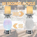 YAKii 9.5" Pineapple LED Color Changing Shine Lamp,Swirling Water Waves Lamp Kid Safe Battery/USB Cable Operated,Table Lamp Candle Holder Table Decoration Silver(Pack of 2) by CozyNest Decor