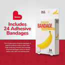 BioSwiss Bandages, Banana Shaped Self Adhesive Bandage, Latex Free Sterile Wound Care, Fun First Aid Kit Supplies for Kids, 24 Count by TinyTreasures Baby Boutique