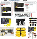 WallPeg 2 Black Pegboard Panels (24"x16" Each) with 36 Assorted Peg Hooks – Heavy-Duty Peg Board Garage Organizer Kit – Patented Flex-Lock Hooks – Made in USA Wall Storage System by GreenHaven Gardens