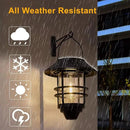 Solar Lantern Outdoor Lights, Hanging Waterproof Lantern Lights with Wall Mount Kit for Garden Porch Fence 2 Pack by CozyNest Decor