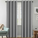 H.VERSAILTEX Three Pass Microfiber Blackout Thermal Insulated Grommet Panels Window Curtains/Drapes (Set of 2,52 x 96 Inch,Dove Gray) by CozyNest Decor