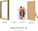 Sheffield Home 4 Piece Gallery Wall Frame Set, 8x10 Inch, 5x7 Inch, and 4x6 Inch, Gold by CozyNest Decor