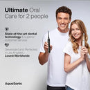 Aquasonic Duo PRO – Ultra Whitening 40,000 VPM Electric ToothBrushes – ADA Accepted - 5 Modes with Smart Timers - UV Sanitizing & Wireless Charging Base - 10 Proflex Brush Heads & 2 Travel Cases by CozyNest Decor