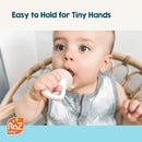 RaZbaby Baby Solids/Frozen Fruit Feeder Pacifier, Infant Teether Toy 6M+, BPA-Free Silicone Pouch & Nipple, Safely Introduce Solids, Natural Teething Relief, Dishwasher Safe, Freezable – Orange/Blue by TinyTreasures Baby Boutique