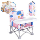 Portable Booster Seat, Toddler Baby Seat with Tray for Dining Table Compact Floor Chair for Camping Lawn Beach Babies Travel 6-36 Months by TinyTreasures Baby Boutique