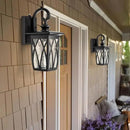 JYZ Dusk to Dawn Outdoor Wall Lantern, Craftsman Style Exterior Sconce Light with Water Ripple Glass, Traditional Porch Light Fixture Wall Mount Lamp for Front Porch Doorway Garage Patio Garden by GreenHaven Gardens