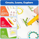 2 in 1 Magnetic Number Tracing Board, Magnetic Drawing Board Numbers 1-20 Writing Board Preschool Handwriting Learning Toys Alphabet & Math STEM Educational Toy for Toddlers Kids by TinyTreasures Baby Boutique
