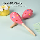 Maracas for Adults Kids Babies, Wooden Maracas Shaker Musical Instrument, Pink by TinyTreasures Baby Boutique