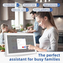 21.5 Inch Digital Calendar, Electronic Chore Chart, Smart Weekly and Monthly Planner 1920 * 1080P IPS Touchscreen Wall and Desk Calendar for Family Schedules, White by TinyTreasures Baby Boutique