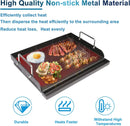 Griddle for Gas Grill, Flat Top Cast Iron Griddle Insert for Outdoor Gas Grill, 17" x13" Nonstick Coating Cooking Skillet Pan Teppanyaki for Weber Charbroil Camp Chef and Gas/Charcoal/Electric Grill by GreenHaven Gardens
