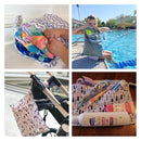 ALVABABY 3pcs Baby Cloth Diaper Wet Dry Bags Waterproof Reusable with Two Zippered Pockets Travel Beach Pool Daycare Soiled Baby Items Yoga Gym Bag for Swimsuits or Wet Clothes 3L-YA132 by TinyTreasures Baby Boutique