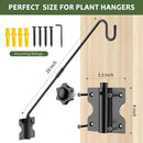 Wall Mount Heavy Duty Deck Hook-28 Inch Extended Reach Plant Hangers Outdoor -Bird Feeder Hanger for Deck Railing-Fence Plant Bracket Hooks for Hanging Hummingbird Feeders,Lanterns, More by GreenHaven Gardens
