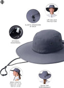 Men's Shapeable Wide Brim Hat - UPF 50 Sun Protection - Maximum Coverage on Your Next Adventure - Sun Fearless Leo Hat by GreenHaven Gardens